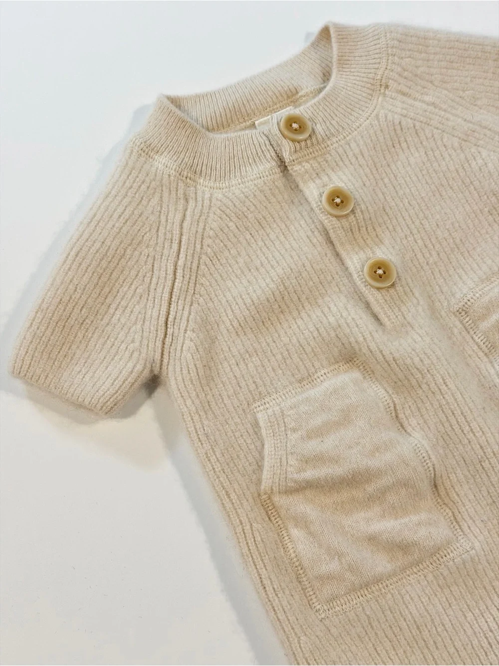Banana Republic Cashmere Baby One Piece Jumper 0-3 Months Ivory Luxury Heirloom